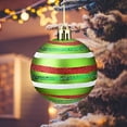 thumbnail image 5 of putnchl Liliful 12 Pcs 2.4 Inch Christmas Ball Ornaments Glittering Plastic Hanging Decorations Balls Candy Cane Peppermint Red And Green Christmas Tree Pendants, 5 of 5