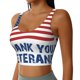 thumbnail image 2 of Fotbe Thank You Veterans Sujetador Deportivo Largo sin Aros para Mujer con Almohadillas y Soporte Medio, Transpirable y Absorbente, Camiseta Tipo Chaleco o Tank Top-X-Large, 2 of 8