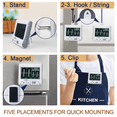 thumbnail image 3 of Temporizador de cocina con pantalla grande de 3" - Temporizador digital Alarma fuerte trasera magnética en una cuerda Temporizadores de cocina, 3 of 5
