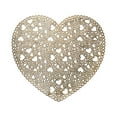thumbnail image 2 of KQJQS Heart-shaped hollow-out PVC placemat, Heat-resistant insulation mat for home use, 2 of 6