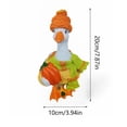 thumbnail image 3 of sruoe Halloween Goose Statue, 7.87in Resin Fall Figurine, Harvest Tabletop Ornament, Goose Sculpture Knit Pumpkin for Halloween Holiday Mantel Console Dining Decor, 3 of 8