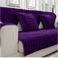 thumbnail image 1 of Machine Washable Couch Cover, Soft & Thick Sectional Couch Covers, Non-Slip Sofa Cover, Couch Cushion Covers For 3 Cushion Couch, Plush Sofa Slipcover Furniture Protector For Dogs(Purple,35.4*70.8in), 1 of 1