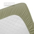 thumbnail image 4 of Clara Clark Premier 1800 Microfiber Collection 3-Line Bed Sheet Set, Queen Size, Sage Green, 4 of 7