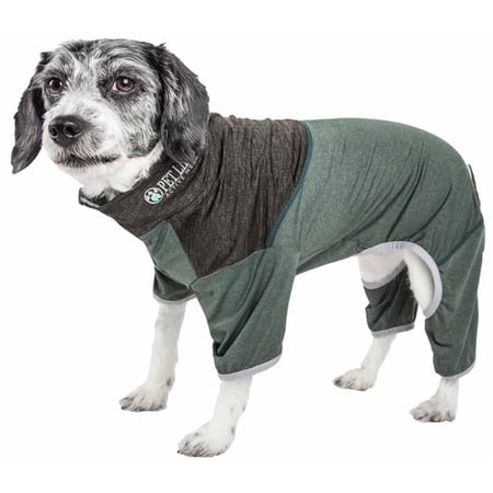 Active Embarker Heathered Performance 4-Way Stretch Two-Toned Full Bodied Warm Up Track Suit - Hunter Green Medium