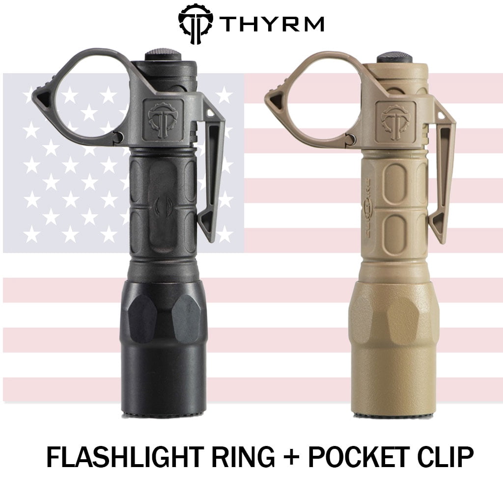 Thyrm SwitchBack Flashlight Ring 2.0 Large, Urban Grey, for Better Light Control when Camping, Hiking