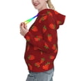 thumbnail image 3 of Yiaed Strawberry Print Womens Casual Hoodies Crew Neck Long Sleeve Sweatshirts With Pocket Pullover Tops Women's Hooded Sweatshirt-XX-Large, 3 of 5