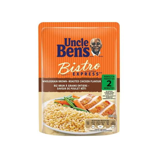 Riz à grains longs et riz sauvage à saveur de poulet rôti Bistro Express de marque Uncle Ben's, 250 g La perfection à tout coup