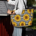 thumbnail image 4 of Wukai Sunflowers Print Zipper Bag,large Beach Tote Bag,Waterproof Sandproof Bag,Grocery and Picnic Tote Travel Bag, 4 of 5