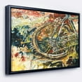 thumbnail image 1 of Designart - Mountain Bike Oil Painting - Abstract Framed Canvas Artwork, 1 of 4