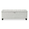 thumbnail image 3 of Furniture of America Suffolk Linen Modern Entryway Bedroom Storage Bench, Off-White, 3 of 20