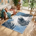 thumbnail image 3 of Findosom 5'x7' Jute Area Rug for Living Room,Palm Leaves Washable Area Rug,Neutral Waterproof Indoor Outdoor Rug Non-Slip Floor Carpet for Patio,Living Room,Balcony,Dining Room,Blue, 3 of 7