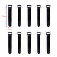 thumbnail image 1 of 10Pcs Nylon Cable Ties Reverse Buckle Strap 2cm Width Reusable Magic Self Adhesive Tape Fastener Hook Loop Fixed Strap Durable 15x2cm-Black 10Pcs, 1 of 6