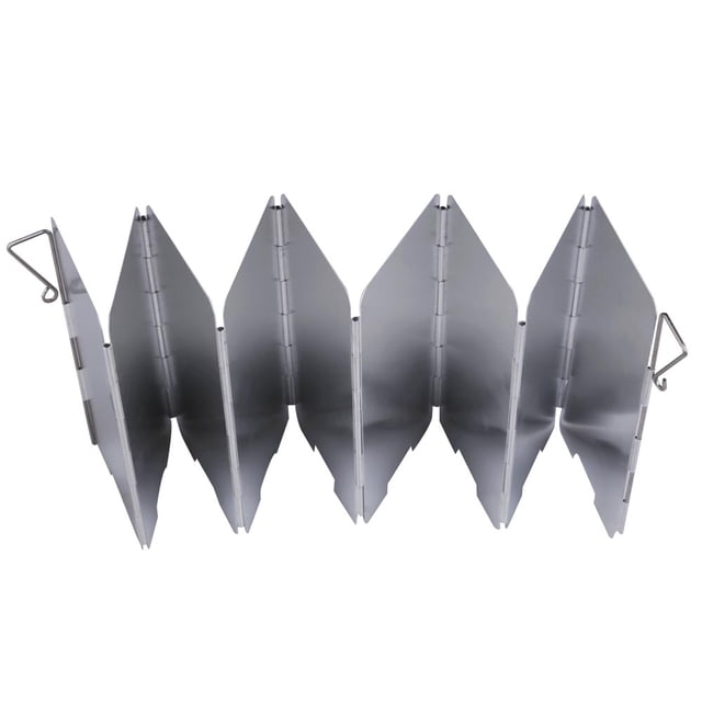 Camping Estufa de Camping plegable de 9 placas, protección contra el viento, pantalla para cocinar, Picnic, cortavientos