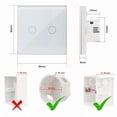 thumbnail image 4 of WiFi Smart Touch Switch Alexa Google Assistant Compatible 2 Gang 1 Way, Wall Light Switch Tuya Smart Life App Intelligent Control, 4 of 5