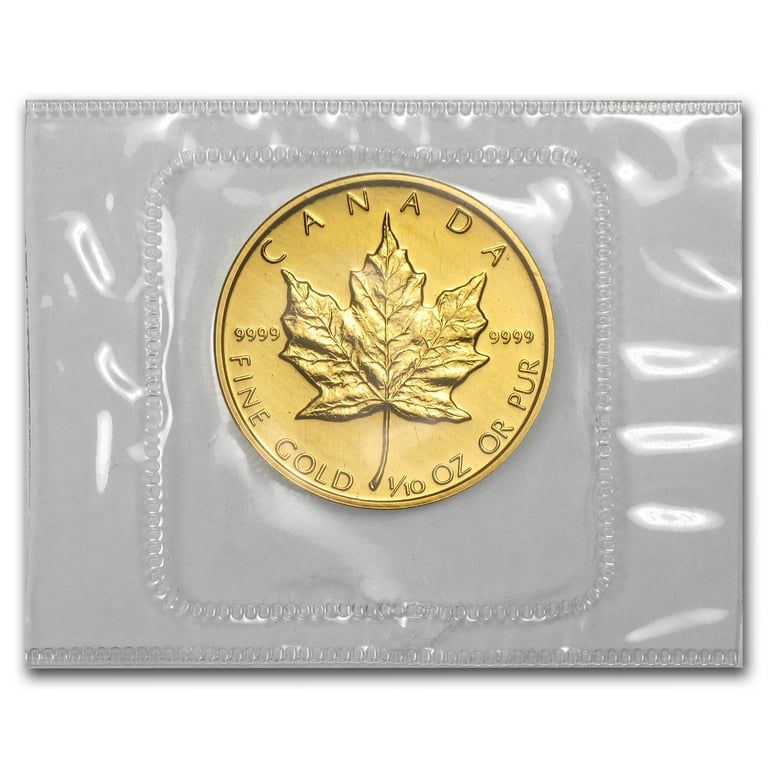 1989 Canada 1/10 oz Gold Maple Leaf BU - Walmart.com