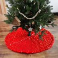 thumbnail image 2 of 48 Inch Christmas Decorations Five Star Printed Plush Tree Skirt White Plush Christmas Tree Decoration White Christmas Tree Skirt, 2 of 3