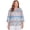 NAVY MULTI, variant on Alfred Dunner Womens Petite Diagonal Brushstroke Top With Necklace