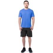 Athletic Works Men's and Big Men's Core Linear Mesh Active Short Sleeve Tee, Sizes S-3XL