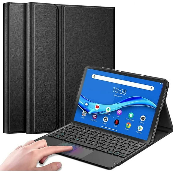 TouchPad Keyboard Case for Lenovo Tab P11 Pro Gen 2 / Lenovo Pad Pro 2022 Case 11.2 inch, Leather Stand Cover with Magnetically Detachable Keyboard forTab P11 Pro 2nd Generation (TB132FU), Black