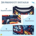 thumbnail image 2 of FORMRS Boys Rash Guard Short Sleeves Swim Shirt Quick Dry UPF 50+ Sun Protection, Sizes 3-12T, Blue Abstract Eagle, 2 of 6
