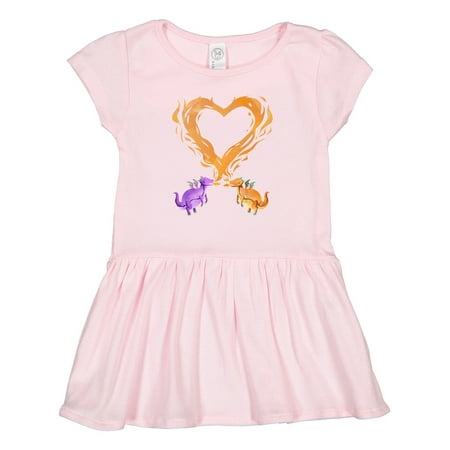 

Inktastic Fire Heart Dragons Gift Toddler Girl Dress