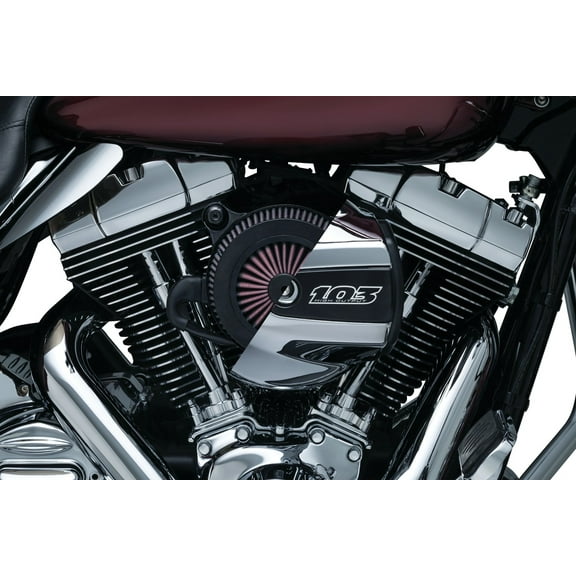 Kuryakyn 9606 Crusher Street Sleeper III Air Cleaner/Filter Kit for 2008-17 Harley-Davidson Motorcycles, Satin Black