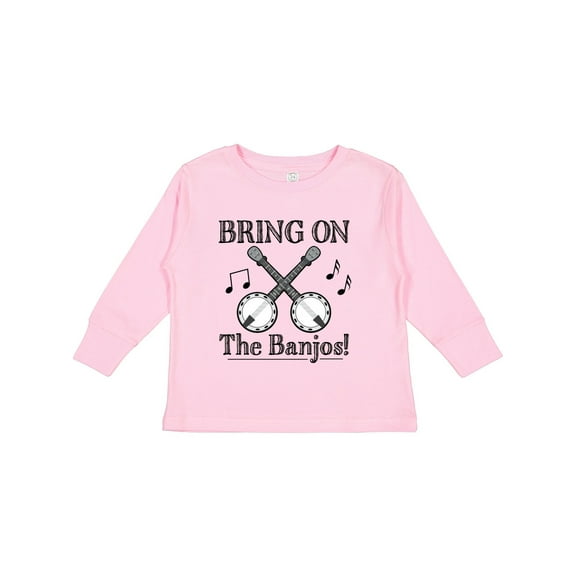 Inktastic Banjo Music Bluegrass Boys or Girls Long Sleeve Toddler T-Shirt