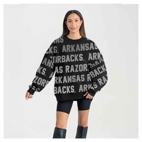 Women's Gameday Couture  Black Arkansas Razorbacks Hype Era Sweatshirt