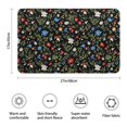 thumbnail image 3 of Pioneer Flower Floral Print Pattern Bathroom Rugs Mat, Non Slip Microfiber Bathroom Rug with Rubber Backing, Soft Mats for Bathroom Floor Tub Shower, 17"x27", 3 of 5