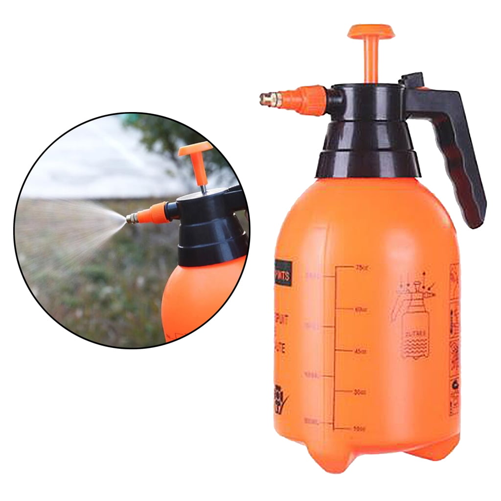 Handheld Garden Pressure Pump Sprayer Lawn Water Spray Bottle Orange 2L 
