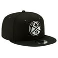 thumbnail image 3 of Men's New Era Denver Nuggets Black & White 9FIFTY Snapback Hat, 3 of 4