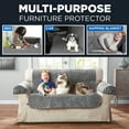 thumbnail image 3 of Mainstays 3-Piece Quilted Plush Loveseat Pet Cover Protector, Gray, 3 of 9