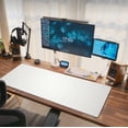 thumbnail image 2 of White Mouse Pad Extended Large Gaming Mousepad XL Big Long Oversized Desk Mat Stitched Edges 31.5 X 11.8 Inch for Home Office, 2 of 6