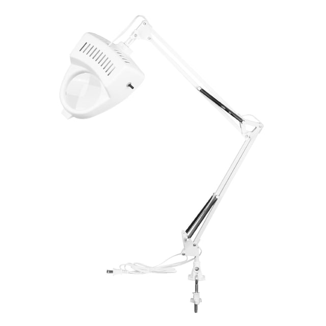 Lupa Escritorio con Luz 100 mm 3x con Prensa 5 cm Color Blanco Kingsman Kingsman 300543