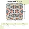 thumbnail image 2 of Washable bohemian style square tablecloth with elastic hem, designed for dining tables and card tables, 2 of 6