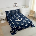 thumbnail image 4 of Erosebridal Ocean Anchor Comforter Sets Full Size, Vintage Nautical Comforters & Duvets, Sailboat Room Decor, Reversible, 4 of 7