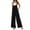 Black, variant on HBFAGFB Womens Jumpsuit Thin Shoulder Straps Tops Casual Wide Leg Overall with Pockets Black Size M