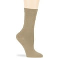 thumbnail image 6 of 7BIGSTARS KINGDOM Women's Cotton Dress Socks - 4 Pack Large - Solid Casual Crew Lightweight Calf - Sock Size 10-12 Shoe Size 8-12 L Beige, 6 of 8