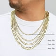 thumbnail image 5 of Nuragold 14K Real Yellow Gold Solid Cuban Curb Link Chain Necklace 16"-30" (1.5mm-12mm) Italian Jewelry for Men & Women, 5 of 31
