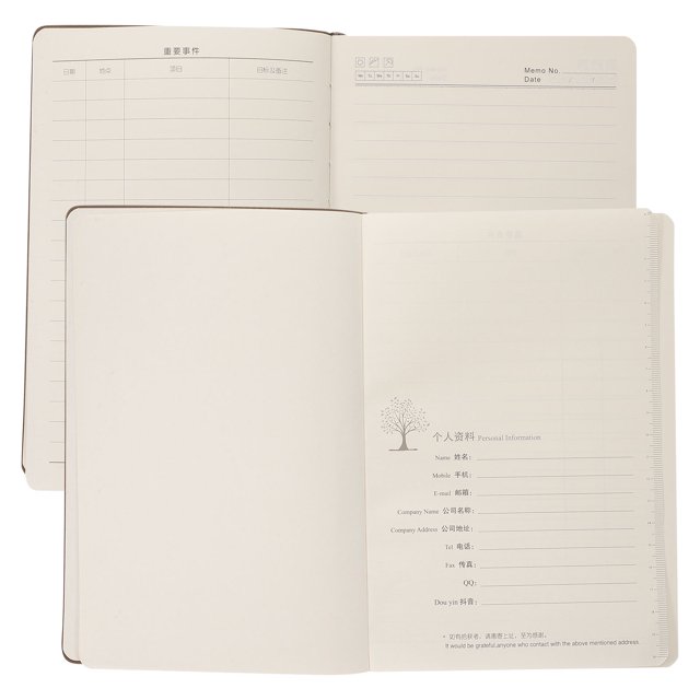 NUOLUX 2Ud Agenda Con Cubierta De Cuero PU Para Escritura Y Notas En Oficina Color Surtido