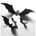 thumbnail image 4 of Maojin Decoración de pared de Halloween, 96 pegatinas 3D para decoración de Halloween, color negro espeluznante, 4 of 5