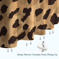 thumbnail image 6 of Beige and Black Leopard Pattern Shower Curtain 72"x72" ,Bathroom Decorative Shower Curtains Set with 12 Hooks,Modern Waterproof Washable Shower Curtain, 6 of 6