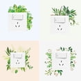 thumbnail image 3 of Green Leaf Art Wall Sticker Creative Switch Socket Beautification Decorative Wall Sticker Diy Sticker, 3 of 8