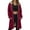 Wine, variant on Essentials Women's Hoodie Fleece Lined Warm Zipper Mid-length with Pocket Trendy Outfits 2026