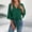 Green, variant on Women's V‑Neck Single Breasted Front Tie Knot 3/4 Sleeve Draped Blouse Soft Loose Fit Casual Summer Top for Daily Date Night Vacation Wear Pink M