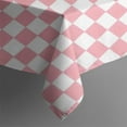 thumbnail image 4 of Pink and White Checkerboard Pattern Rectangle Tablecloth 60"x102",Waterproof Polyester Rectangle Table Cloth, Wipeable Spillproof Polyester Tablecloth for Dining, Camping, Indoor and Outdoor, 4 of 6