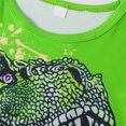 thumbnail image 6 of LIIPEE Boys Outfits Casual Kids Cartoon Dinosaur Printed Short Sleeve Crew Neck Tops Summer Shorts Two Piece Set Toddler Baby Comfortable Breathable Soft Cute Daily Clothing,Green,3-4 Years, 6 of 9
