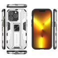 thumbnail image 1 of SaniMore for iPhone 14 Pro Max 6.7" 2022 Case with Hidden Bracket, Manetic Car Mount Hybird Heavy Duty Protective Tri-layer Shockproof Drop-proof Cover  For iPhone 14 Pro Max 6.7" 2022, Silver, 1 of 6