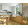 thumbnail image 4 of Fireclay 30 in. Single Bowl Farmhouse Apron Curved Kitchen Sink with Sink Grid and Basket Strainer, 4 of 15