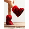 thumbnail image 5 of Womens Winter Snow Boots Faux Fur Lining Warm Fuzzy Fluffy Flat Shoes Outdoor Walking, 5 of 7